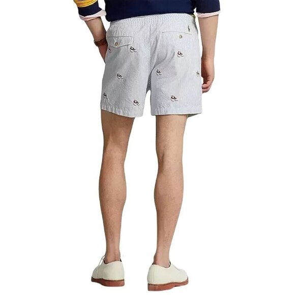 Polo Ralph Lauren Lg Classic Fit 5" Prepster Allover Saddle Shoes Oxford Shorts - Picture 8 of 8